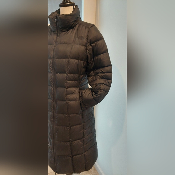 Women's Long Puffer Coat - Brown - Picture 5 of 11